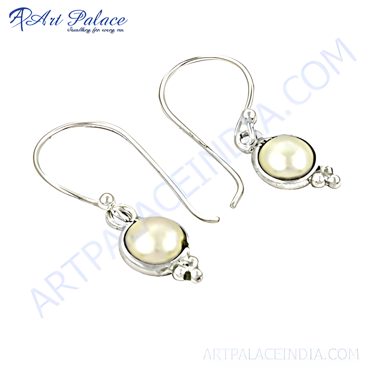 925 sterling silver drop earrings with white pearl accents, elegant jewelry for women
