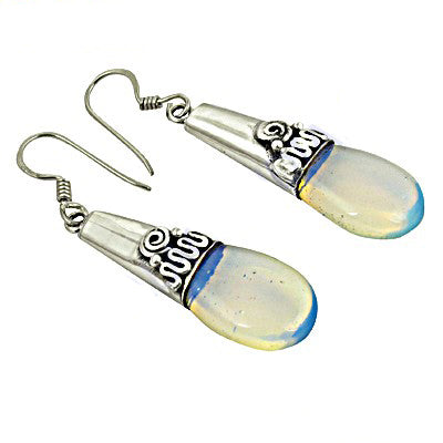 925 Sterling Silver Opalite Teardrop Earrings for Women