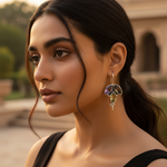 Load image into Gallery viewer, 925 Silver Gemstone Leaf Earrings for Women | Dangle Earrings
