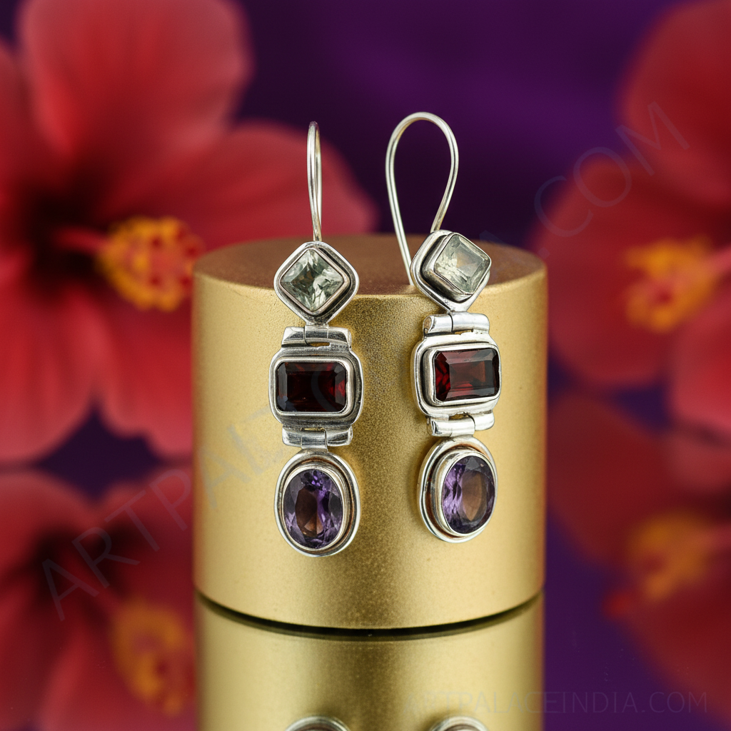 925 Silver Gemstone Drop Earrings for Women | Dangle Jewelry