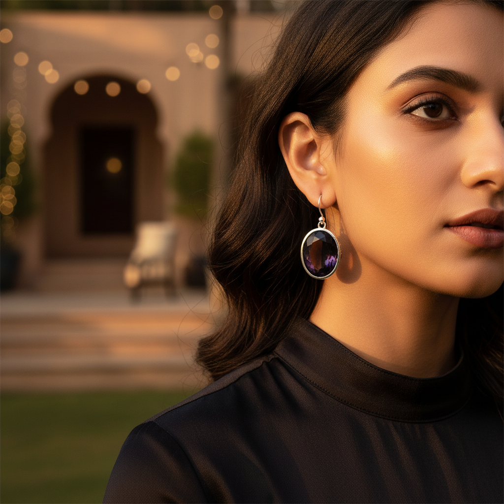 925 Silver Smoky Quartz Earrings for Women | Gemstone Jewelry