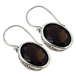 Load image into Gallery viewer, 925 Silver Smoky Quartz Earrings for Women | Gemstone Jewelry

