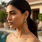 Load image into Gallery viewer, 925 Silver Peridot Earrings for Women | Green Gemstone Jewelry
