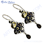 Load image into Gallery viewer, 925 sterling silver drop earrings with various gemstones in different shapes and colors.

