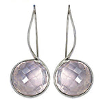 Load image into Gallery viewer, 925 Silver Rose Quartz Drop Earrings for Women | Gift
