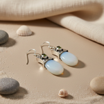 Load image into Gallery viewer, 925 Silver Blue Chalcedony Peridot Earrings for Women | Gift
