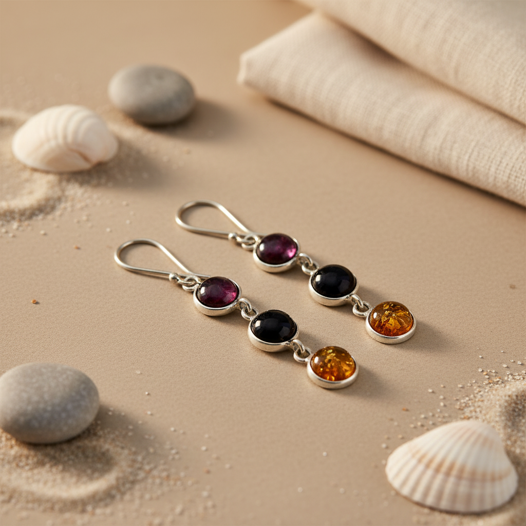 925 Silver Gemstone Drop Earrings for Women | Dangle Earrings