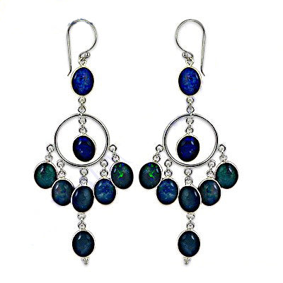 925 Silver Opal Chandelier Earrings for Women | Dangle Earrings