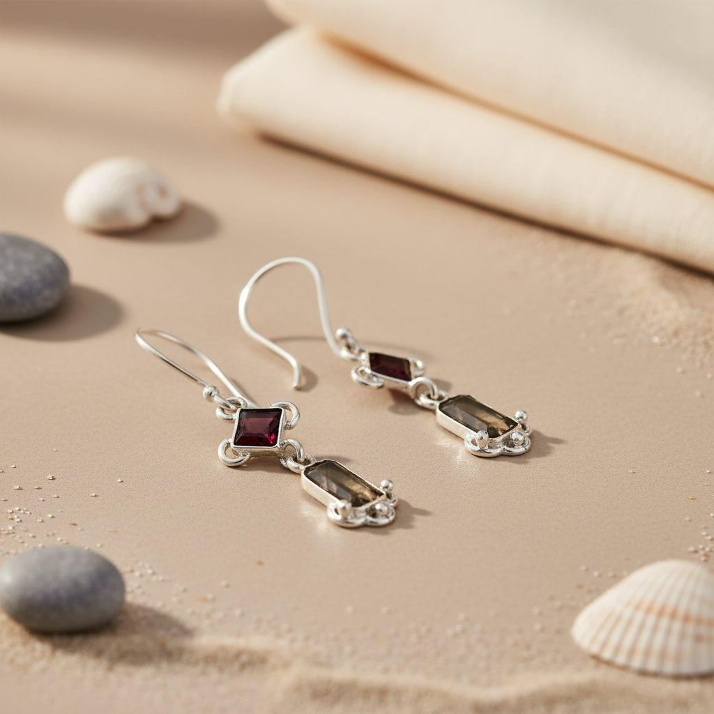 925 Silver Gemstone Drop Earrings for Women | Dangle Earrings