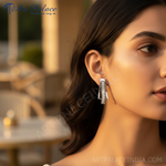 将图像加载到图库查看器中， 925纯银镶嵌立方氧化锆耳钉，女士款 | 礼品首饰
