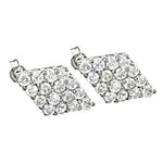 将图像加载到图库查看器中， Silver Stud Earrings with Cubic Zirconia for Women
