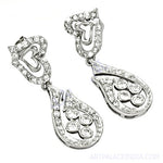Load image into Gallery viewer, 925 Silver Cubic Zirconia Heart Drop Earrings for Women
