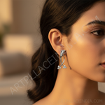 将图像加载到图库查看器中， 925纯银镶嵌立方氧化锆耳环（女士款）| 礼品首饰
