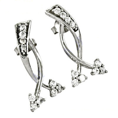 925 silver cubic zirconia earrings for women | gift jewelry
