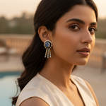 Load image into Gallery viewer, 925 Silver Moonstone Stud Earrings for Women | Dainty Jewelry
