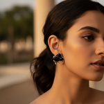 Load image into Gallery viewer, 925 Sterling Silver Black Onyx Stud Earrings for Women
