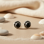 Load image into Gallery viewer, 925 Silver Black Onyx Stud Earrings for Women | Gemstone Jewelry
