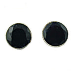 将图像加载到图库查看器中， Silver Black Onyx Stud Earrings for Women | Daily Wear Jewelry
