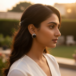 Load image into Gallery viewer, 925 Silver Black Pearl Stud Earrings | For Women | Gift
