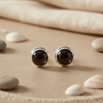 Load image into Gallery viewer, 925 Silver Black Pearl Stud Earrings | For Women | Gift
