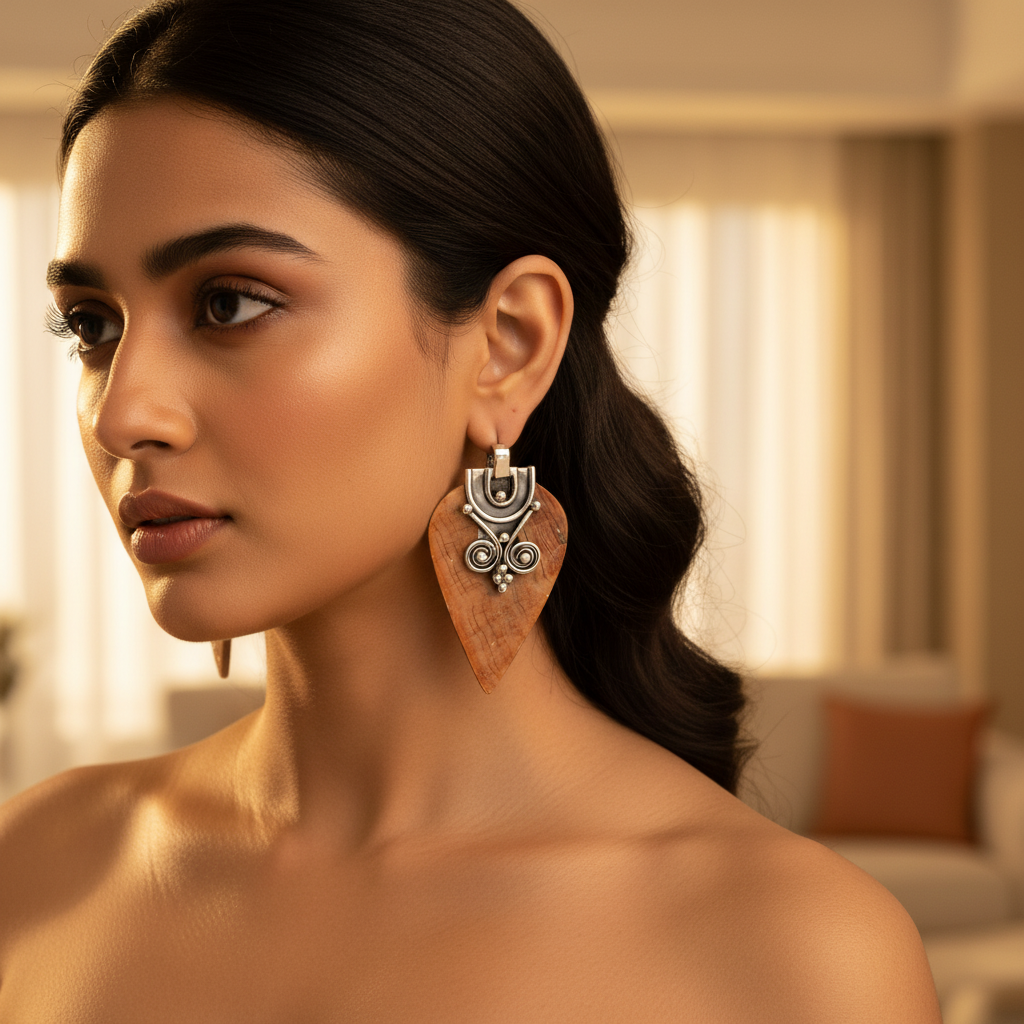 Pendientes de plata con piedra | Regalo de joyería para mujer