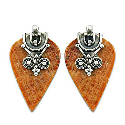 Silver Statement Earrings with Stone | Women's Jewelry Gift