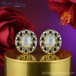 Load image into Gallery viewer, 925 Silver Moonstone &amp; Garnet Earrings | Women's Jewelry Gift
