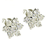 Load image into Gallery viewer, Diamond Flower Stud Earrings | Women's Fine Jewelry Gift

