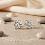Load image into Gallery viewer, Diamond Flower Stud Earrings | Women's Fine Jewelry Gift
