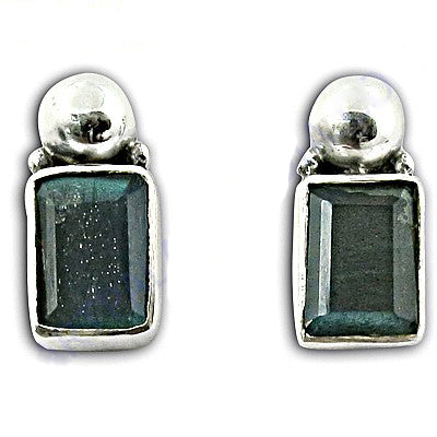 925 silver emerald cut earrings for women | gemstone jewelry