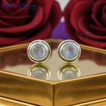 Load image into Gallery viewer, 925 Silver Moonstone Stud Earrings for Women | Daily Wear
