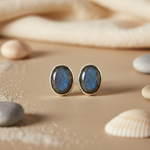 将图像加载到图库查看器中， Labradorite Stud Earrings | 925 Sterling Silver | For Women
