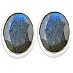 将图像加载到图库查看器中， Labradorite Stud Earrings | 925 Sterling Silver | For Women
