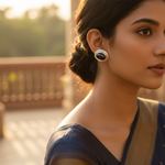 Load image into Gallery viewer, 925 Silver Stud Earrings with Black Pearl for Women | Gift
