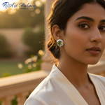 Load image into Gallery viewer, 925 Silver Green Gemstone Stud Earrings | Women's Jewelry
