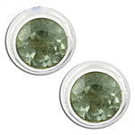 Load image into Gallery viewer, 925 Silver Green Gemstone Stud Earrings | Women's Jewelry
