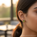 Load image into Gallery viewer, 925 Silver Peridot Stud Earrings for Women | Green Gemstone
