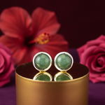 Load image into Gallery viewer, 925 Silver Green Gemstone Stud Earrings | Women's Jewelry
