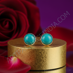 Load image into Gallery viewer, Turquoise Stud Earrings in Sterling Silver | For Women
