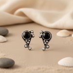 Load image into Gallery viewer, 925 Silver Black Onyx Stud Earrings for Women | Daily Wear

