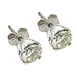 将图像加载到图库查看器中， Silver Stud Earrings | Round Cut Diamond Studs | For Women
