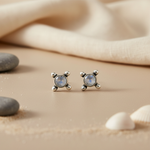 Load image into Gallery viewer, 925 Silver Moonstone Stud Earrings for Women | Daily Wear Gift
