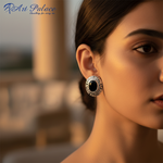 Load image into Gallery viewer, 925 Silver Black Stone Stud Earrings | Women&#39;s Jewelry Gift
