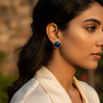 将图像加载到图库查看器中， 925 Silver Lapis Lazuli Stud Earrings for Women | Gemstone Jewelry
