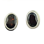 将图像加载到图库查看器中， Silver Stud Earrings with Black Gemstones | Women's Jewelry
