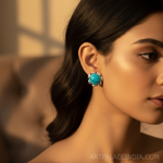 Load image into Gallery viewer, 925 Silver Turquoise Stud Earrings for Women | Gift Jewelry
