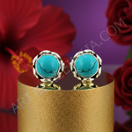 Load image into Gallery viewer, 925 Silver Turquoise Stud Earrings for Women | Gift Jewelry
