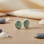 Load image into Gallery viewer, 925 Silver Blue Chalcedony Earrings for Women | Dangle Earrings
