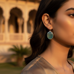 Load image into Gallery viewer, 925 Silver Blue Chalcedony Earrings for Women | Dangle Earrings
