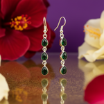Load image into Gallery viewer, 925 Silver Green Gemstone Drop Earrings for Women | Gift
